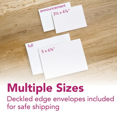 Strathmore 300 Series Mixed Media Cards & Envelopes, 6.875" x 5", White, 6/Pack, 3 Packs/Bundle (STTP305462-3)