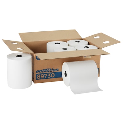 enmotion Flex Hardwound Paper Towels, 1-ply, 550 ft./Roll, 6 Rolls/Carton (89730)