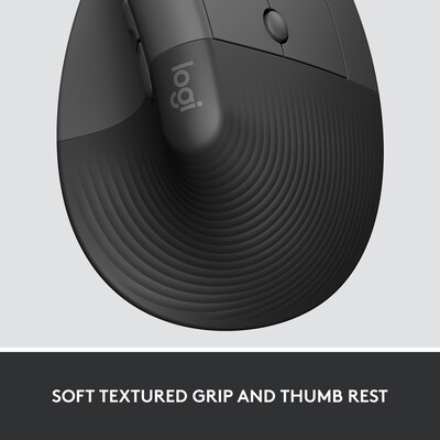 Logitech Lift for Business Wireless Ergonomic Vertical Optical Mouse, Graphite (910-006491)