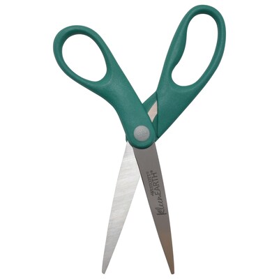 Westcott KleenEarth 8" Stainless Steel Scissors, Pointed Tip, Blue/Green, 2/Pack (14882)