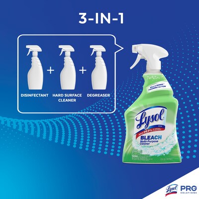 Lysol Multi-Purpose Cleaner Plus Bleach, Chlorine Scent, 32 oz., 12/Carton (1920078914CT)