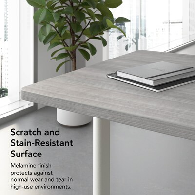 Bush Business Furniture Synergy 60"W Rectangular Conference Table, Platinum Gray (SGD260PG)