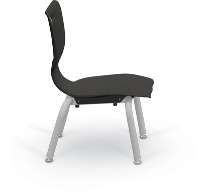 MooreCo 10" Hierarchy Student Chair with 4 Legs, Black/Platinum Base (703673561648)