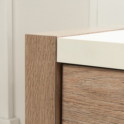 Sauder Dixon City Commercial 2-Drawer Lateral File Cabinet, Letter/Legal Size, Lockable, 33"W x 20"D, Brushed Oak (431453)