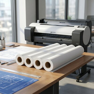 Staples Wide Format CAD Bond Paper, 24 x 150, 4/Carton (26655-CC)