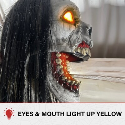 Haunted Hill Farm 5.9 ft. Motion-Activated Lurching Woman Halloween Animatronic by Tekky (HHLURCHWMN-1FLSA)