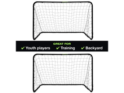 Xcello Sports 4' x 6' Soccer Net, Black, 2/Pack (XS-S-NET-2-BLK)