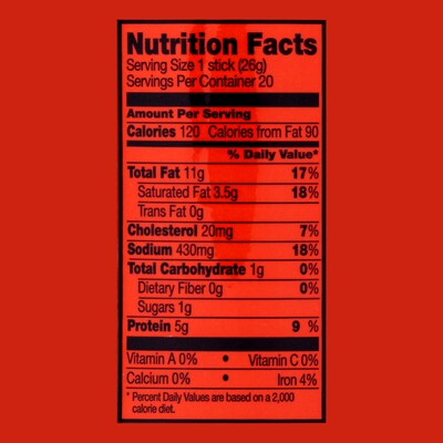 Jack Link’s Original Big Beef Sticks, 0.92 oz., 20/Pack (278-00001)