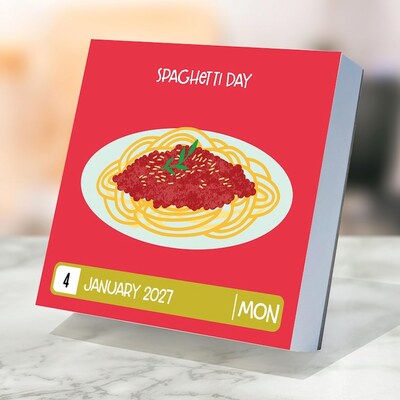 2027 TF Publishing Every Day's A Holiday 5.25" x 5.25" Daily Day-to-Day Calendar, Multicolored (27-3010)