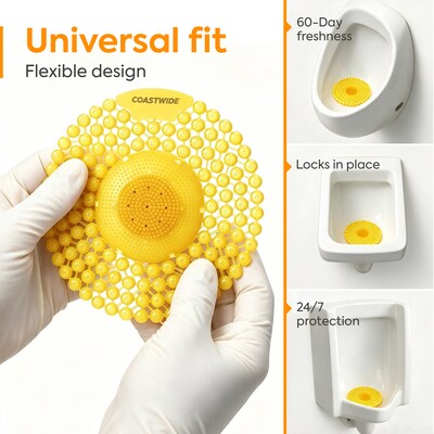 Coastwide Professional™ 60-Day Urinal Screen, Citrus Scent, 6/Pack (CW61764-CIT)