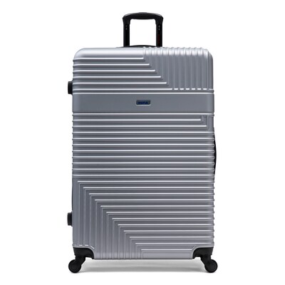 InUSA Resilience 33.6" Hardside Suitcase, 4-Wheeled Spinner, TSA Checkpoint Friendly, Silver (IURES00XL-SIL)