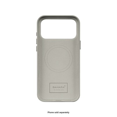 SaharaCase Indy Series MagSafe Compatible Phone Case for iPhone 17 Pro Max, Shock Absorbing, Sand Gray (CP01015)