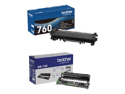 Brother TN-760/DR-730 Black High Yield Toner Cartridge & Drum Unit Bundle (TN760DR730PK-STP)