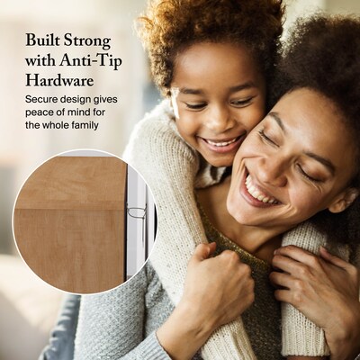 Bush Furniture Somerset 65"H 5-Shelf Bookcase with Adjustable Shelves, Maple Cross Laminate (WC81465)