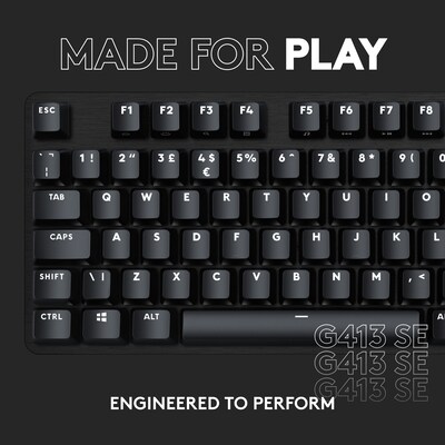 Logitech G413 SE Gaming Mechanical Keyboard, Black (920010433)