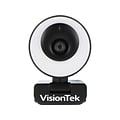 VisionTek HD 1080p Webcam, 2 Megapixels, Black (901442)