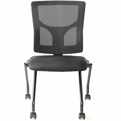 Lorell Conjure Fabric Office Nesting & Folding Chairs, Black, 2/Carton (LLR62020)