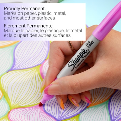 Sharpie Glam Pop Permanent Marker, Fine Tip, Assorted, 24/Pack (2185229)