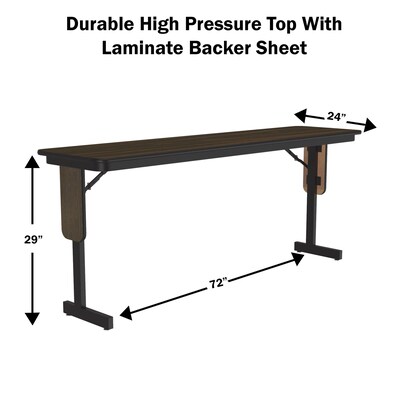 Correll Training Room Table, 72x24, Medium Oak (SP2472TF-06)