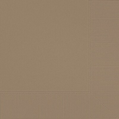Party City Lunch Napkin, 2-Ply, Taupe, 40 Napkins/Pack (AM61211-162)