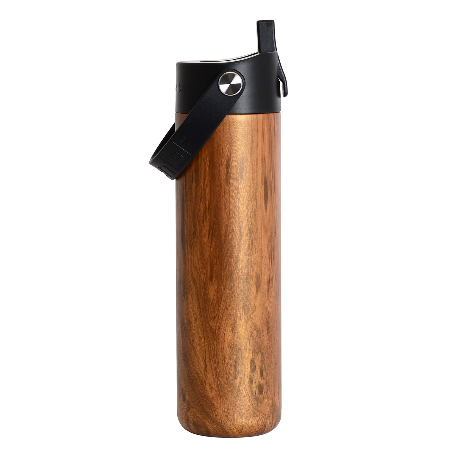 Elemental Core Stainless Steel Double Wall Insulated Water Bottle, 24 oz., Teakwood (EMLEBC24WD20)