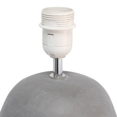 Simple Designs Round Concrete Table Lamp, Gray (LT2058-GRY)