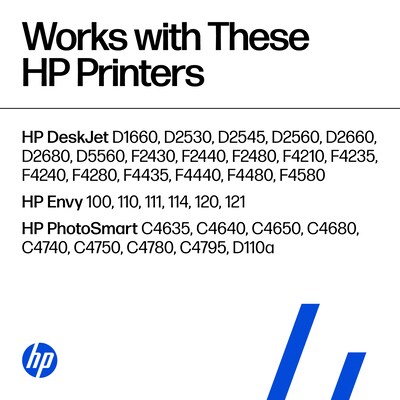 HP 60 Black Standard Yield Ink Cartridge, Prints Up to 200 Pages (CC640WN#140)