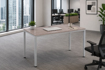 Boss Office Products Simple System 48"W Desk, Driftwood (SGSD001-110)