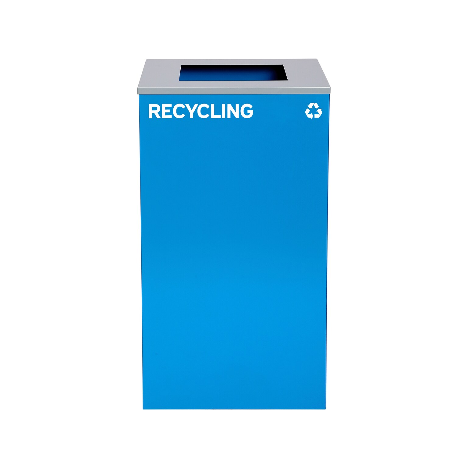 Alpine Industries Steel Recycling Bin, 29 Gallon, Blue (ALP4450-KIT-BLU-S-RE)