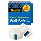 Scotch® Wall-Safe Tape, 3/4" x 22.22 yds., 2 Rolls/Pack (813S6)