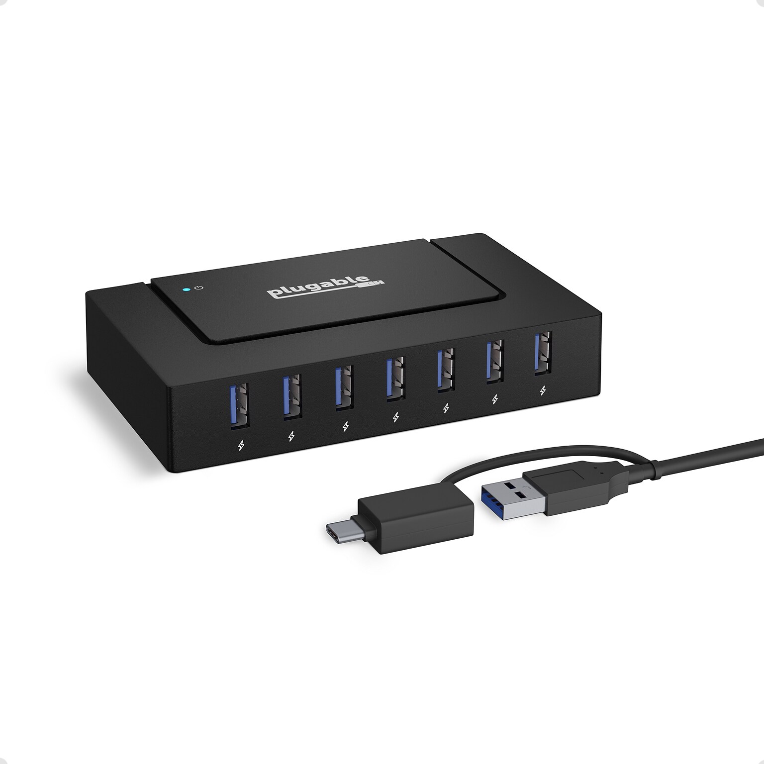 Plugable 7-Port USB-C Charging Hub, Black (USBC-HUB7BC)