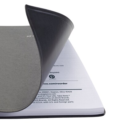 2026 AT-A-GLANCE DayMinder 5" x 8" Daily Appointment Book, Faux Leather Cover, Black (SK44-00-26)