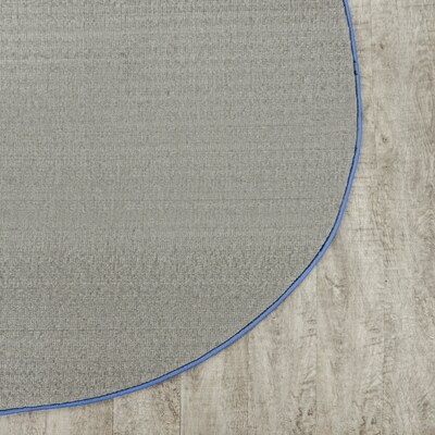 Joy Carpets Just Kidding Polyester 6' x 9' Oval Machine Tufted Rug, Blue (623QQ-01)