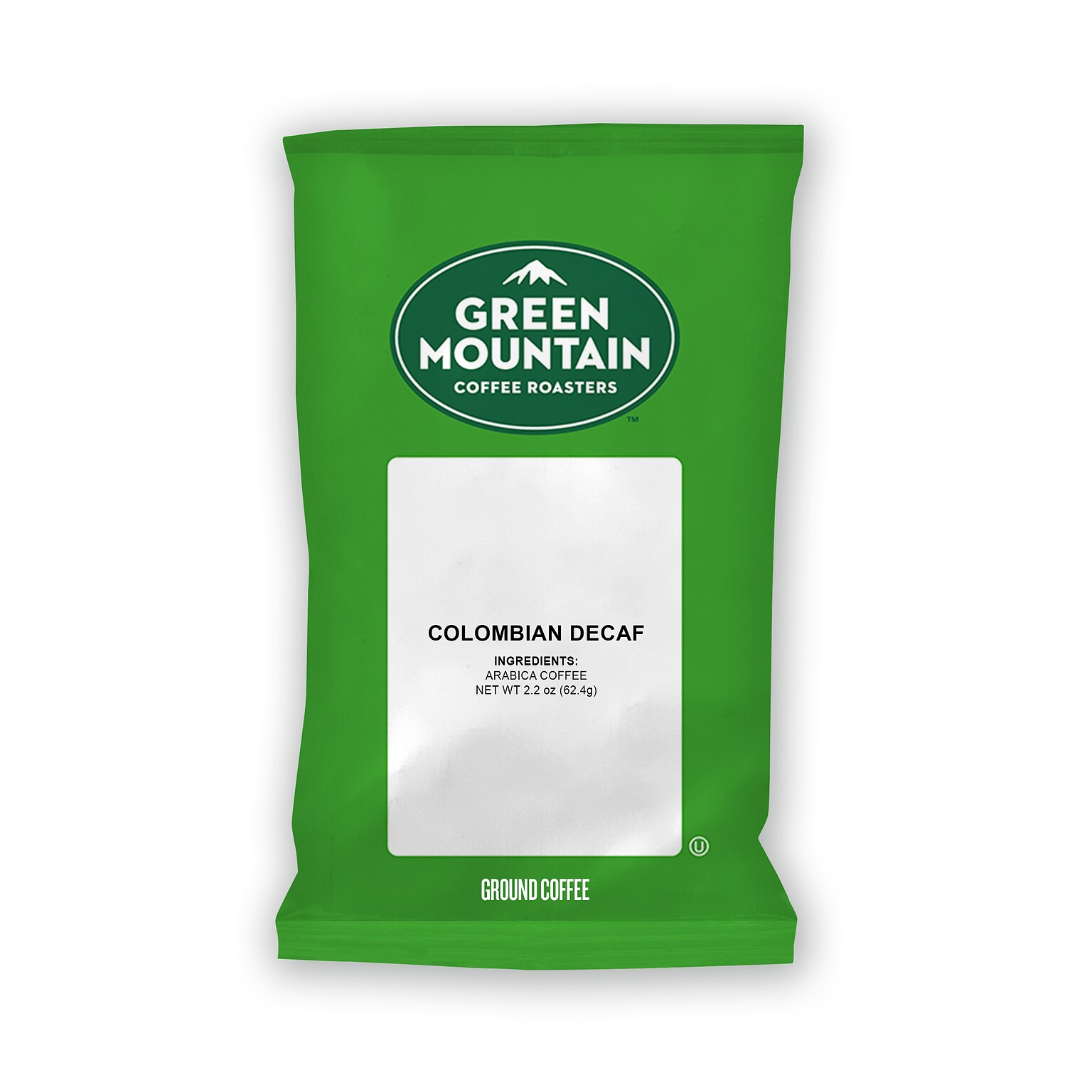 Green Mountain Colombian Decaf Ground Coffee Packs, Medium Roast, 50/Carton (5531)