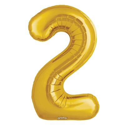 Party City (Air-Filled) 16 #2 Foil Balloon, Gold, 2/Pack (AM60050198-19)