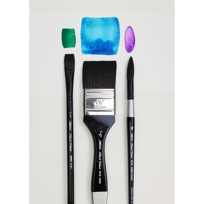 Silver Brush Black Velvet BEST Plein Air Brush Pack, 3/Pack (SLVWC3203S)