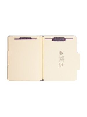 Smead SuperTab Recycled Heavy Duty Classification Folder, 2-Dividers, 2" Expansion, Letter Size, Dark Gray, 10/Box (14011)