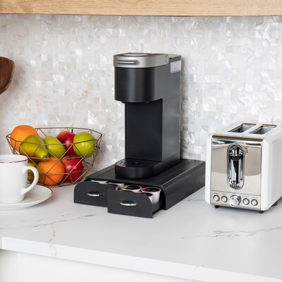 Mind Reader 2-Drawer Single Serve Coffee Pod Drawer Keurig Mini Compatible, 24 Pod Capacity, Black (TRY2DR-BLK)