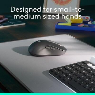 Logitech Signature M650 L Wireless Ergonomic Left Handed Optical Mouse, Graphite (910-006234)