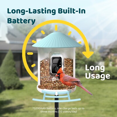 Birdfy Smart Bird Feeder with Camera and AI by Subscription, Blue (EPPAMBNI8102100)