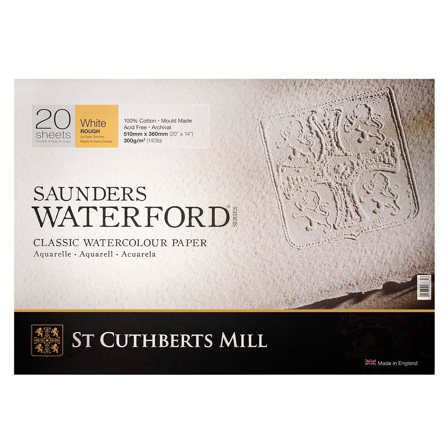St Cuthberts Mill Saunders Waterford 14 x 20 Watercolor Sketch Pad, 20 Sheets/Pad (STCT46630001011M)