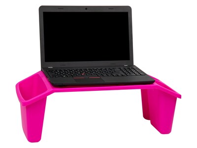 Mind Reader Sprout Collection 22.25" x 10.75" Plastic Kids' Lap Desk, Pink (KIDLAP-PNK)