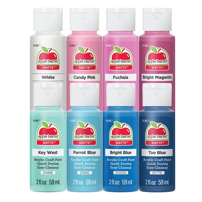 Apple Barrel Acrylic Paint Matte, 2oz., 16-Piece Set (APPPROMOABIII)