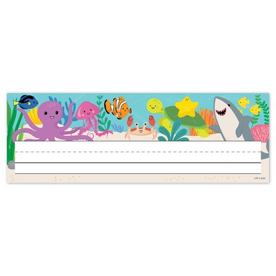 Creative Teaching Press Sea Friends School Name Plates, 9.5 x 3.75, 36/Pack, 3 Packs/Bundle/Bundle