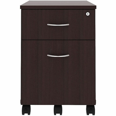 Lorell Standard 2-Drawer Mobile Vertical File Cabinet, Letter/Legal Size, Espresso (LLR18247)