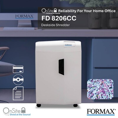 Formax OnSite 8206CC 17-Sheet Cross-Cut Deskside Shredder (FD 8206CC)