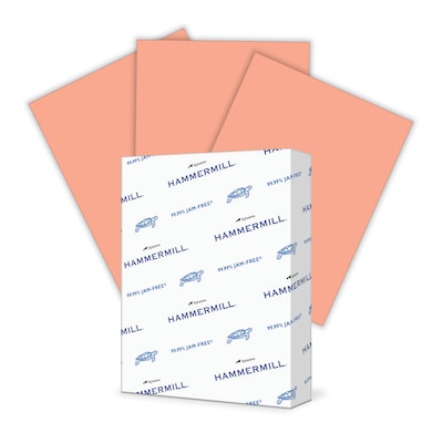 Hammermill Colors Multipurpose Paper, 20 lbs., 8.5 x 11, Salmon, 500 Sheets/Pack (103119)