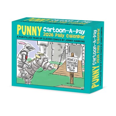 2026 Willow Creek Punny Cartoon-A-Day by Jonny Hawkins 6.2" x 5.4" Day-to-Day Calendar (54390)