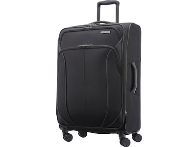 American Tourister 4 Kix 2.0 Polyester 4-Wheel Spinner Luggage, Black (142353-1041)