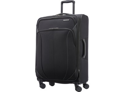 American Tourister 4 Kix 2.0 Polyester 4-Wheel Spinner Luggage, Black (142353-1041)